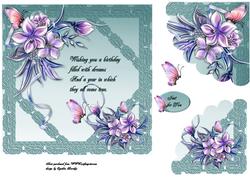 Lace Frame and Flowers