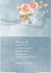 Blue Envelope Card Insert