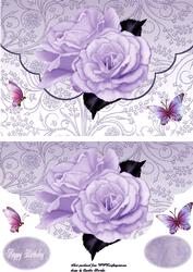 Lavender Roses Envelope Card