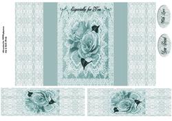 Rose and Lace Gate Fold Book