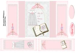 Baby Girl Christening Gate Fold Book