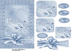 A5 Love Swans Blue