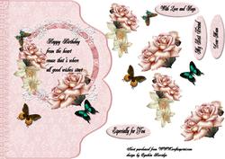 Pink Fancy Shape Card