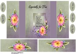 Pink Flowers Gate Fold Book
