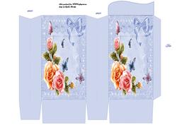 Pinch Box Flowers Blue
