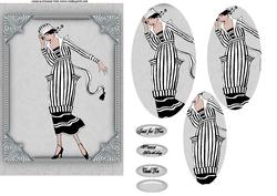 Black and White Vintage Lady