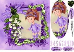 Flowers Ribbon Girls Birthday