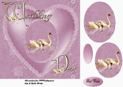 Pink Wedding Day Swans