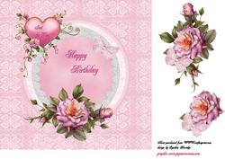 Oval Pink Roses