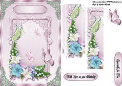 Flowers and Butterflies Bookmark