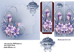 Lavender Blue Flowers Bookmark Card