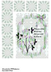 7x5 Fantasy Rose Teabag Sheet