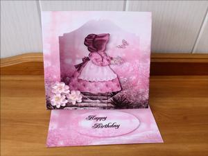 Lavender Sunbonnet Sue Shadow Box Easel
