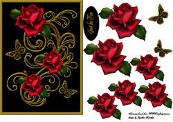 Gold and Red Roses