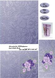 Lavender Gate Fold Notelet