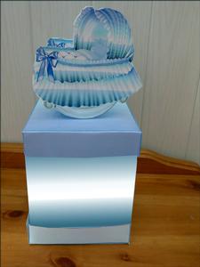 Baby Boy Blue Rocking Crib with Box