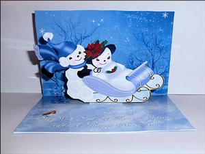 Snow Couple Pop Up Card
