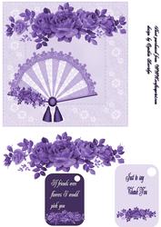 Lavender Fan Card