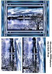 Blue Ice Sunset