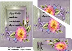 Morning Rose Pockets and Bookmark