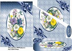 Flowers Ribbon Bookmark and Pockets