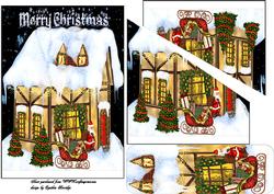 Christmas House and Santa