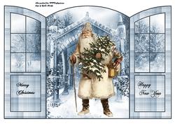 Father Christmas Blue Gatefold
