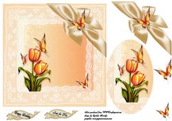 Tulips and Butterfly