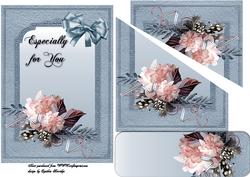 Pink Flowers Pocket Bookmark Card