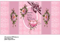 5 Panel Pink Rose Valentine