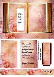 Vintage Pink Book and Bookmark