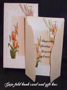 Peach Tulip Gate Fold Card and Box