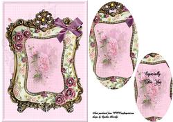 Vintage Rose Frame Card