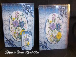 Spring Flowers Acetate Dome Card Kit