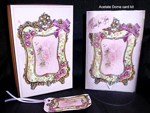 Acetate Flowers Dome Card Kit