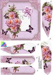 Fan Roses and Butterflies