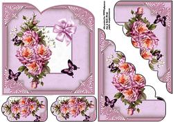 Pink Roses Pocket and Tags
