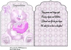 Congratulation Baby Girl Insert