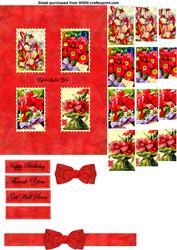 Four Flowers Framed