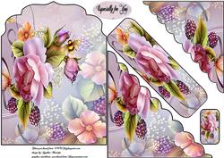 Rose and Fruit Shaped Card