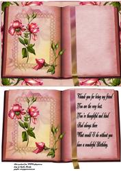 Pink Rose Bud Book