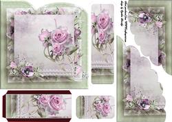 Rose and Flowers Bookmark Card