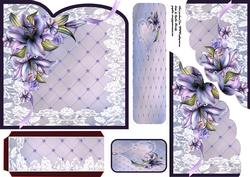 Iris and Lace Bookmark Card