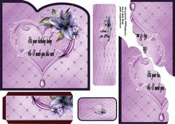 Lavender Iris Bookmark Card