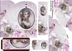 Vintage Lady Bookmark Card