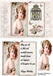 Vintage Girl A5 Book