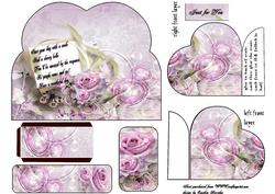 Heart Shaped Roses Bookmark Card