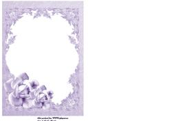 Rose and Butterfly Insert Lavender