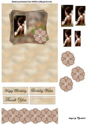 Vintage Lady Framed Card