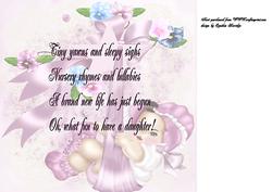 8x8 Baby Girl Insert